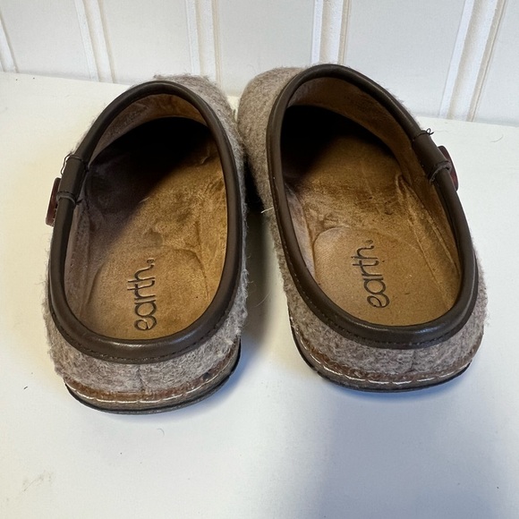 Earth Tan Slip-On Woman's Loafers with Button Detail - Picture 5 of 9